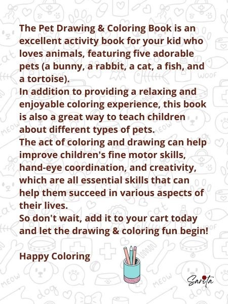 My Kid's Colorful Company: Pets (Printable Digital Book)