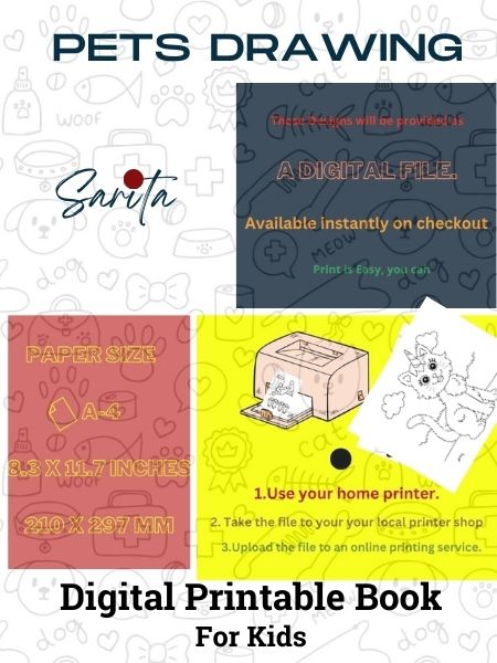 My Kid's Colorful Company: Pets (Printable Digital Book)